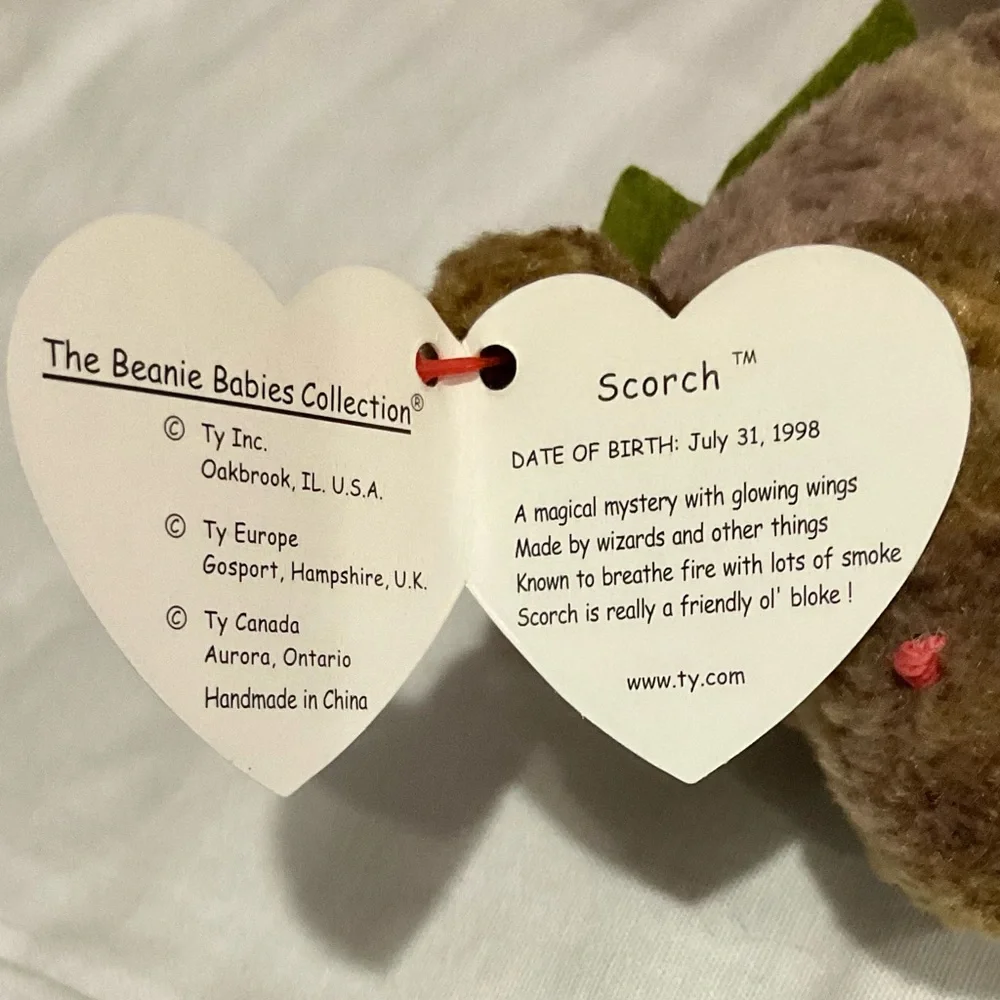 Ty Scorch dragon beanie baby